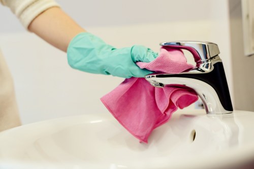 Professional cleaning tools prepared for a SE10 property