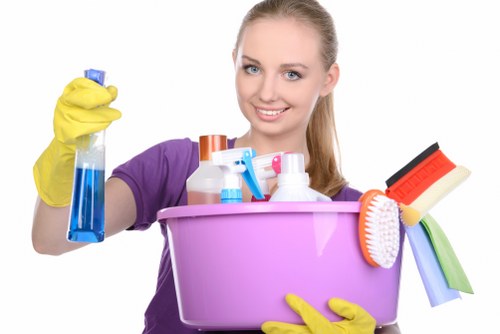 Commercial cleaners maintaining shared office kitchen and break spaces in SE10