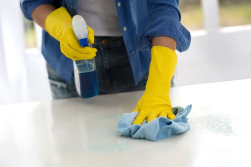Professional carpet cleaning with chemical and slip hazard controls